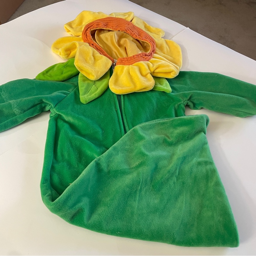 Green & Yellow Sunflower Kids Halloween Costume - Brand Unknown